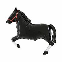 Fóliový balónek MINI Dostihový Kůň Černý 35cm