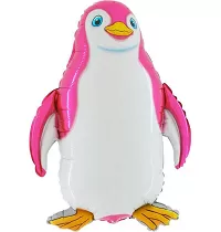 Fóliový balónek MINI Tučňák Růžový 35cm