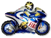 Fóliový balónek Motorka GP Modrá 73cm x 98cm