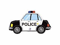 Fóliový balónek Policejní Auto 86cm