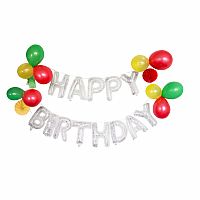 Dekorační balonková girlanda Happy Birthday 29 ks