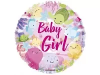 Fóliový balónek Kruh - Mořský svět baby girl 46cm