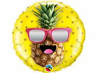 Fóliový balónek Kruh - Pan COOL Ananas 45cm