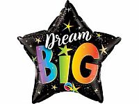 Fóliový balónek Hvězda Dream Big 45cm