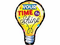 Fóliový balónek Žárovka YOUR TIME TO SHINE 102cm