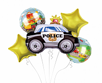 Sada foliových balonků Policie - 5 ks