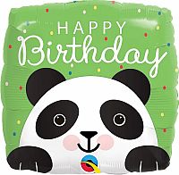 Fóliový balónek čtverec - Panda 46cm