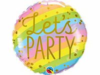 Fóliový balónek Kruh - duhové LET'S PARTY 45cm