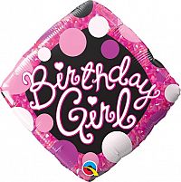 Fóliový balónek Diamant - Birthday Girl 45cm