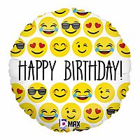 Fóliový balónek Emoji HB Kruh 46cm