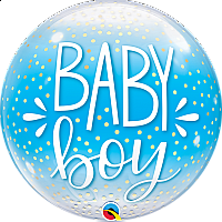 Bublina - BABY BOY modrá a konfety 56cm