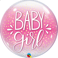 Bublina - BABY GIRL růžová a konfety 56cm