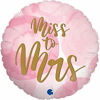 Fóliový balónek Kruh - Bride to Be / Miss to Mrs 46cm