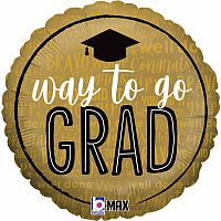Fóliový balónek Way To Go Grad 46cm