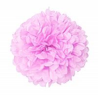 Dekorační závěsný pom pom světle růžový, 40cm