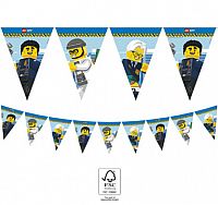 EKO Vlaječková girlanda - Lego City (9 vlajek)