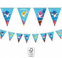 Vlaječková girlanda - Baby Shark (9 vlajek)