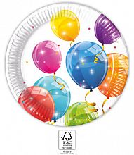 EKO papírové talíře - Balónky 23cm/8ks