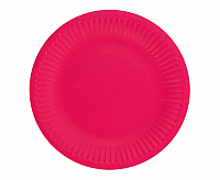 EKO Talířky papírové růžové 18cm, 6ks