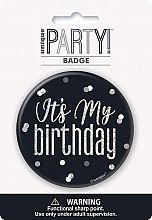 Narozeniná brož "Its my birthday" černá s tečkami