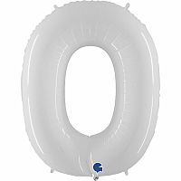 Fóliová číslice bílá lesklá 0 - 102 cm