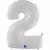 Fóliová číslice bílá lesklá 2 - 102 cm