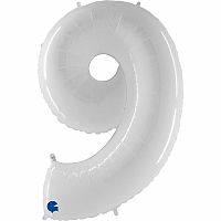 Fóliová číslice bílá lesklá 9 - 102 cm