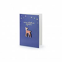Vánoční přání - My deer modré