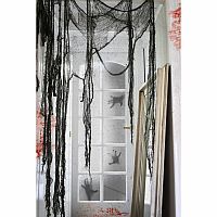Halloweenská dekorace síť zelená 35 x 300 cm - 4 ks