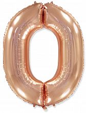 Foliová číslice - rosegold 0 102cm