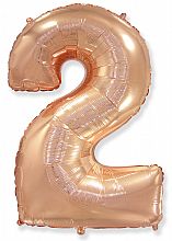 Foliová číslice - rosegold 2 102cm