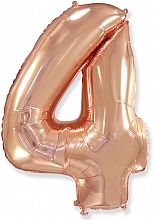 Foliová číslice - rosegold 4 102cm