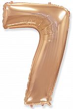 Foliová číslice - rosegold 7 102cm