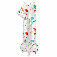 Foliová číslice - Party Joy 1 - 86 cm