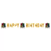 Party nápis Harry Potter Happy Birthday - Bradavické koleje 180 x 13 cm