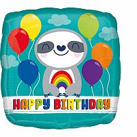 Fóliový balónek - Lenochod Happy Birthday - 43 cm