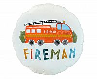 Fóliový balónek kulatý - Hasiči - Fireman 46 cm