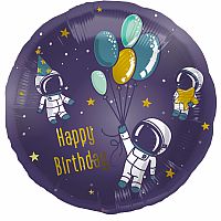 Fóliový balónek Vesmír - Happy Birthday - 45 cm