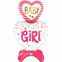 Fóliový balónek samostojící Baby Girl 71cm