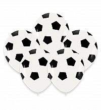 Balonky s potiskem - Fotbalový míč - 30 cm, 5 ks