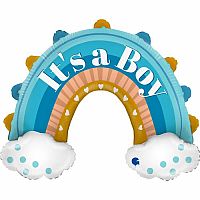 Fóliový balónek Duha modrá - It´s a boy 79cm