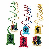 Závěsné spirály Harry Potter - Bradavické koleje 6 ks