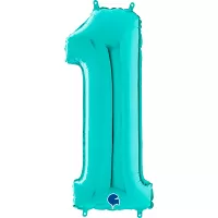 Číslice 1 modrá TIFFANY (66cm,26")