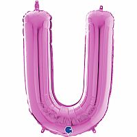 Písmeno růžové U (66cm,26")