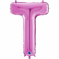 Písmeno růžové T (66cm,26")