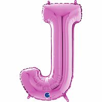 Písmeno růžové J (66cm,26")