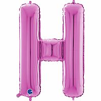 Písmeno růžové H (66cm,26")