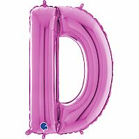 Písmeno růžové D (66cm,26")