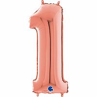 Číslice 1 rose gold (66cm,26")