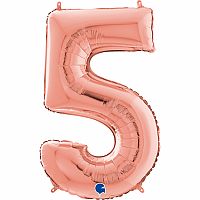 Číslice 5 rose gold (66cm,26")